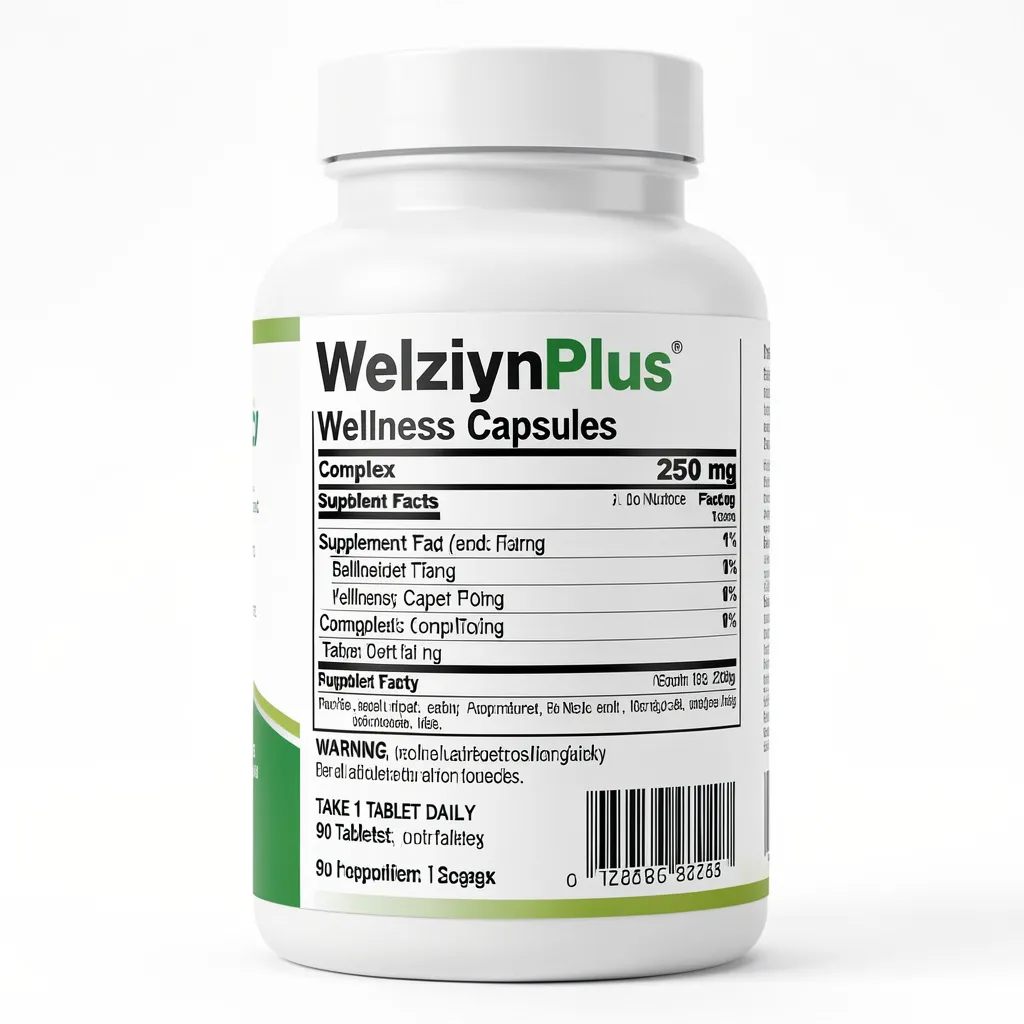 WelzijnPlus Wellness Capsules bottle, 60 capsules, premium blend